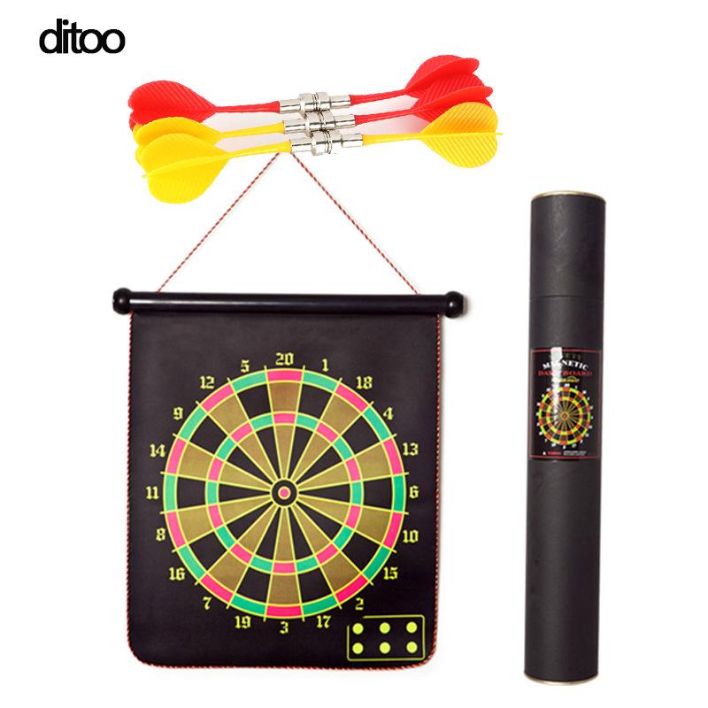 12", 15", 17" Double-Sided Magnetic Dartboard Set for Kids with Magnetic Darts