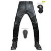 Men's Leather Pants Straight Cycling Pants Anti-drop Pants Motorcycle Waterproof Windproof Stretch Leather Pants Racing Pants