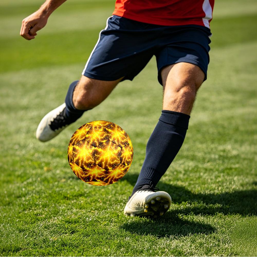1pc Electric Energy Burst Size 5 Soccer Ball Professional Match Training Football Indoor &Outdoor Sports Ball Lightweight Durable c6530