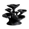 Black Mushroom Jewelry Stand 3D Printed 7-Tier Jewelry Holder Desktop Earring Tree for Rings Necklaces Bracelets