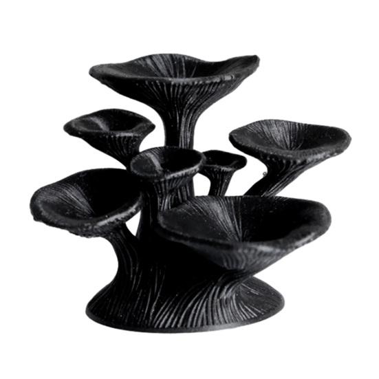Black Mushroom Jewelry Stand 3D Printed 7-Tier Jewelry Holder Desktop Earring Tree for Rings Necklaces Bracelets