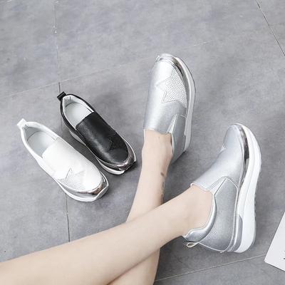 Женские повседневные туфли со стразами большого размера, лоферы на танкетке с низким вырезом, удобные, легкие, на все случаи жизни