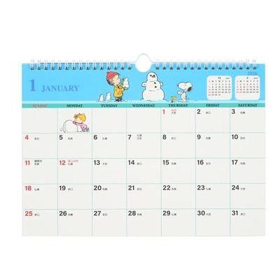 Настенный календарь Sanrio Snoopy A4 2026 Япония НОВЫЙ Персонажи Sanrio