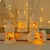Рождественская светодиодная лампа Tealight, мягкое мерцание, питание от батареи, портативный фонарь Санта-Клауса, подвесной орнамент