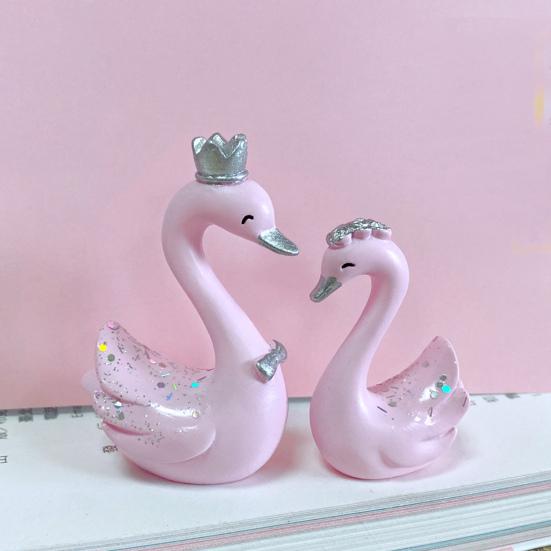 Шикарные статуи лебедя, топперы, реалистичная форма, две части, декоративные