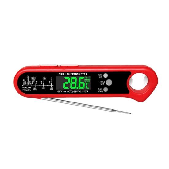 Водонепроницаемый пищевой термометр зонд цифровой дисплей высокоточный складной дизайн функция открывалки для бутылок беспроводной термометр для мяса питание от батареи