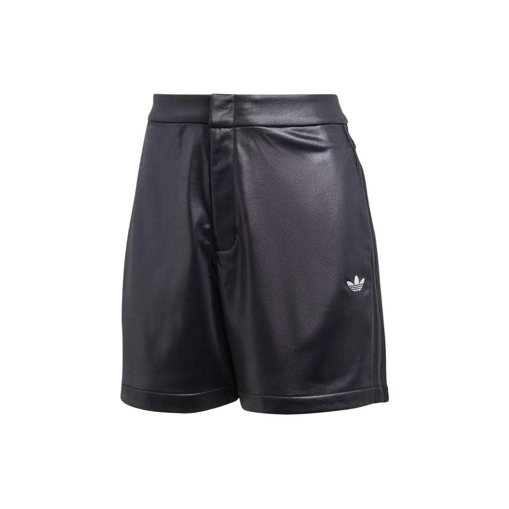 Adidas Originals Solid Color Logo Casual Regular Shorts Women Bottoms Black IQ3408