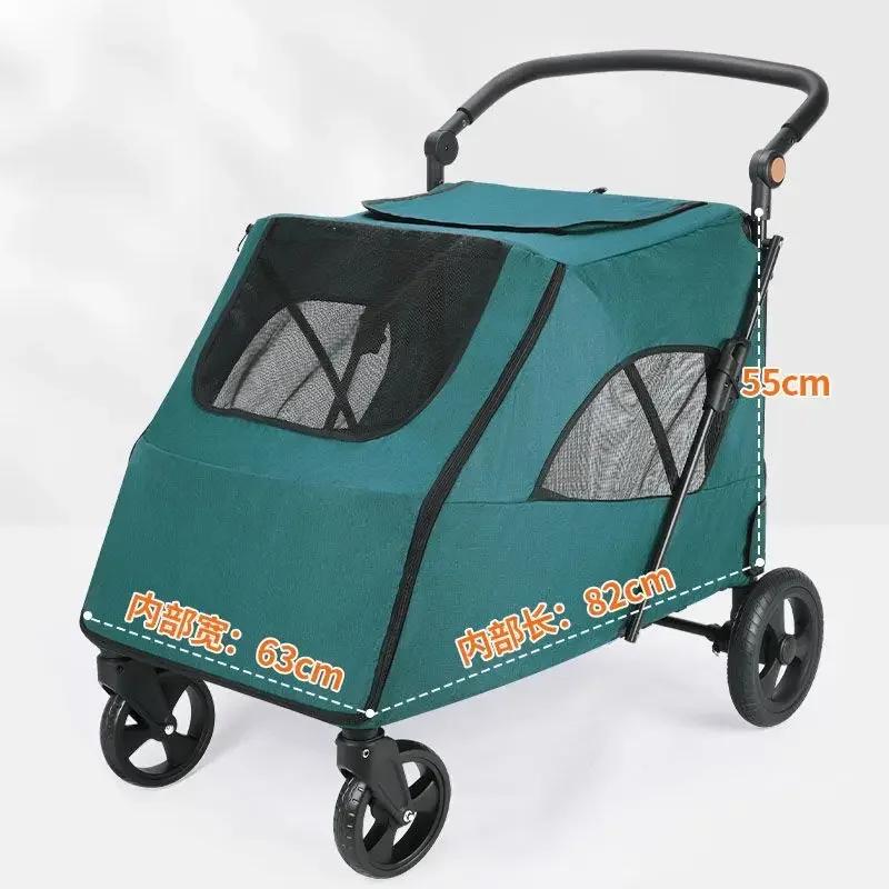 Тележки для собак средних и крупных пород, грузоподъемность 75 кг, для пожилых людей, травмированных и инвалидов, складная одним щелчком, сумка для кошек и собак