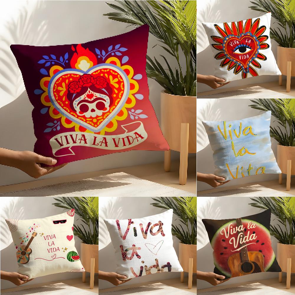 Для Жизни Viva La Vida 3 Наволочка Льняные Чехлы Для Подушек Для Декоративного Дивана Домашние Подушки Чехол Автомобильное Сиденье Чехлы Для Подушек