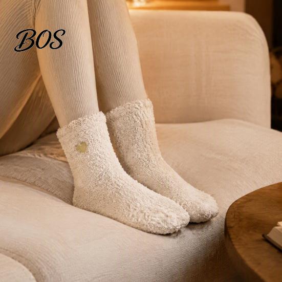 Cloud Like Thick Velvet Socks 1 Pair Women's Fuzzy Slipper Socks, Soft Plush Warm Thermal for Cold Floors Winter Home Sleeping Fluffy Cozy Fleece Crew