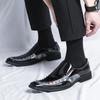 Fashion New Britain Fashion Men Pointed Black Gold Rivet Charm Casual Shoes Penny Loafers Formal Wedding Dress Footwear Zapatos Hombre