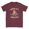 Harajuku TShirt Summer Kinda Fit Sorta Fat Fun Sloth Weightlifter Workout Gym Fashion T Shirts  Cotton Tshirt for Men Top Tees