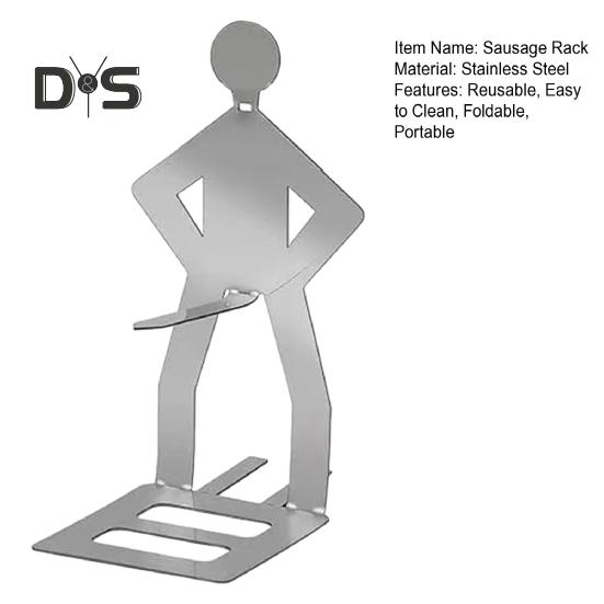Многоразовая подставка для сосисок и хот-догов, забавная стойка для гриля в виде человека, антикоррозийные складные принадлежности для барбекю для кемпинга, весенних вылазок