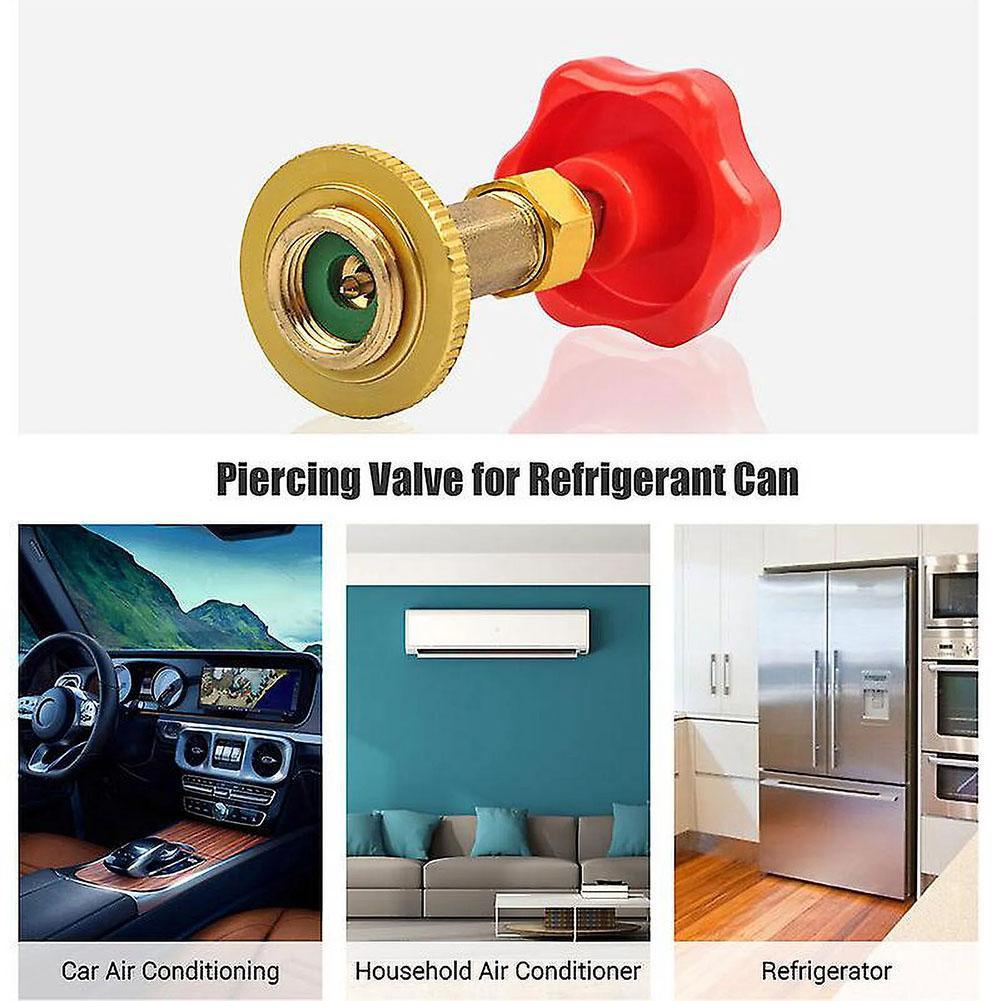 1/4 Thread Connector R134a valve bottle opener Refrigeration Tool R134A Low M14 Car Air Conditioner Refrigerant Bottle Opener