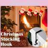 Clip Sock Christmas With Adjustable Iron Hooks For Fireplace And Wall Mounting