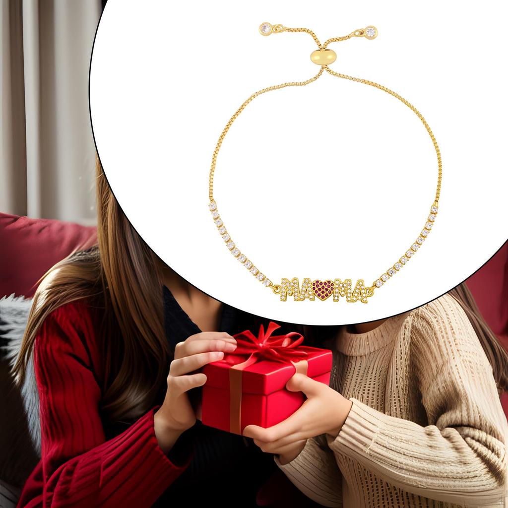 Регулируемый браслет-цепочка, подарок на день матери, повседневный элегантный подарок от сына для женщин и мам