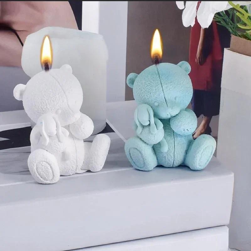 3D Милый медведь силиконовая форма креативная форма для куклы маленького медвежонка для шоколадных конфет для выпечки торта кухонный декор форма для свечей мыла