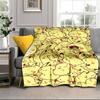 Cute Pika Adventure Blanket Flannel Blanket for bed, sofa, Camping, Hiking, Picnic Essentials, gift for family Fan gifts