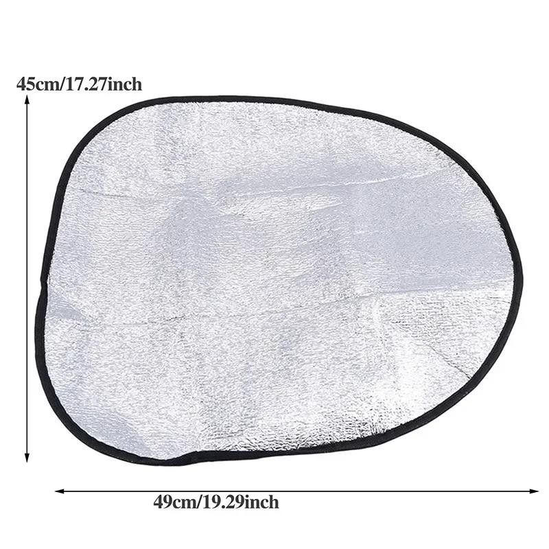 Car Steering Wheel Sun Shade Double Thick Sun Protection Foldable Anti-uv Sunscreen Car Supplies Car Steering Wheel Cover Silver