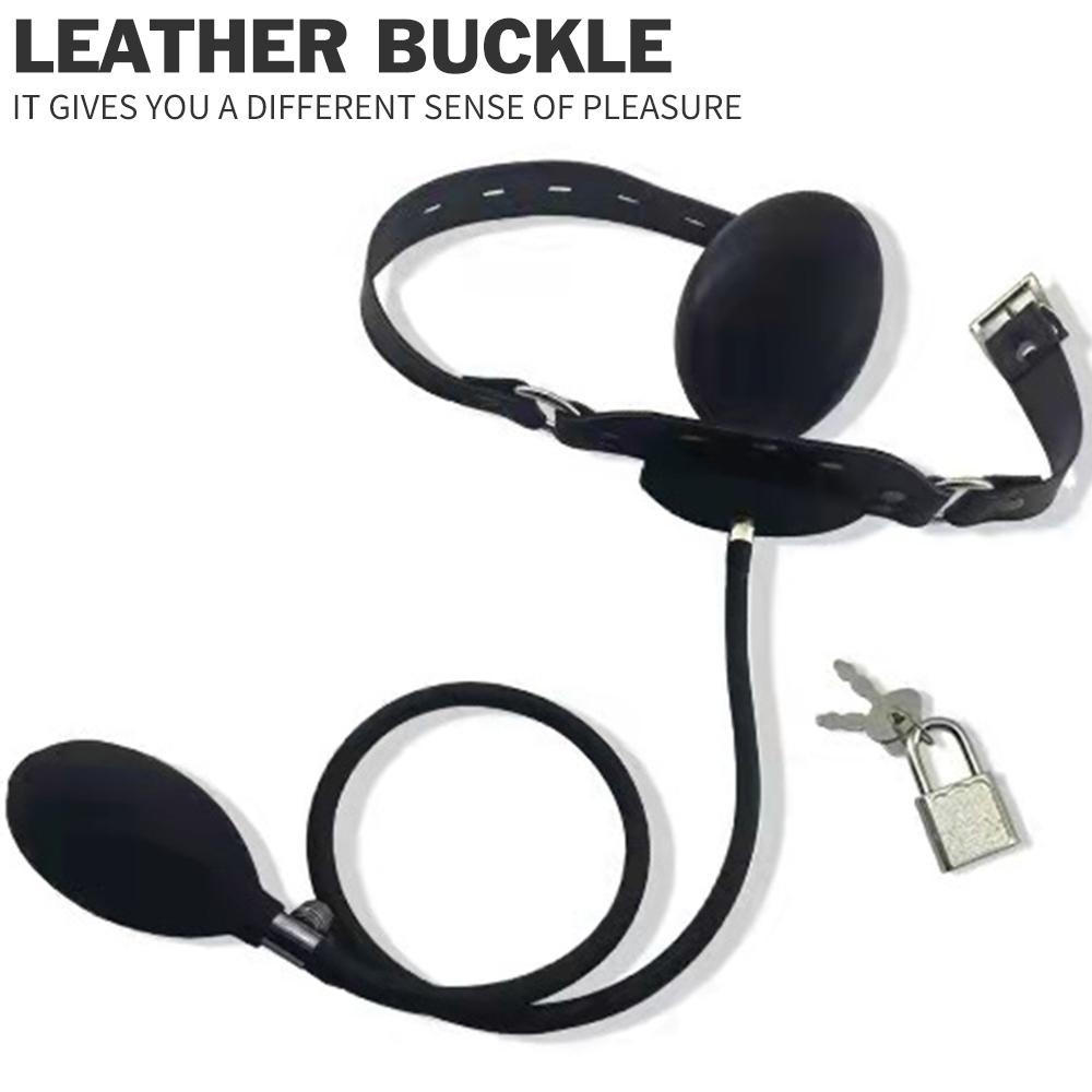 Надувной кляп для рта, силиконовый шарик, оральная фиксация, искусственная кожа, бандаж, ограничения, кляп для пениса, БДСМ, рабская игра, секс-игрушки для женщин