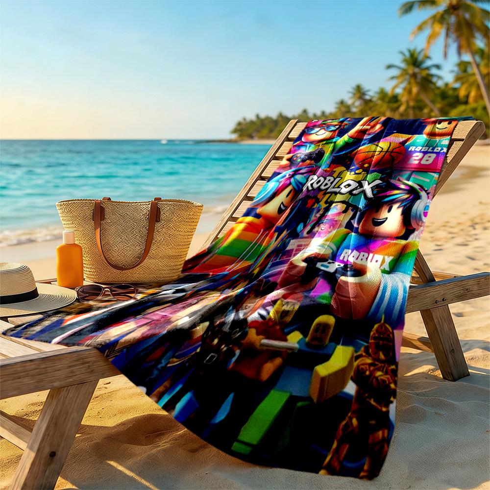 Roblox Beach Towel Super Soft Absorbent Comfortable Lightweight Suitable for Sports, Travel, Swimming, Yoga, Bathroom, Beach, And Pool