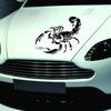 3D Скорпион наклейка на машину виниловая наклейка универсальная для автомобиля самоклеящаяся автостайлинг украшение значок наклейка на капот черный/белый