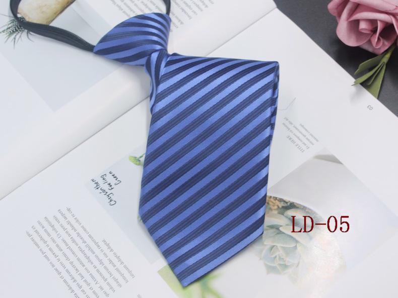 Мужской деловой галстук-молния, 8 см, в красную и черную полоску