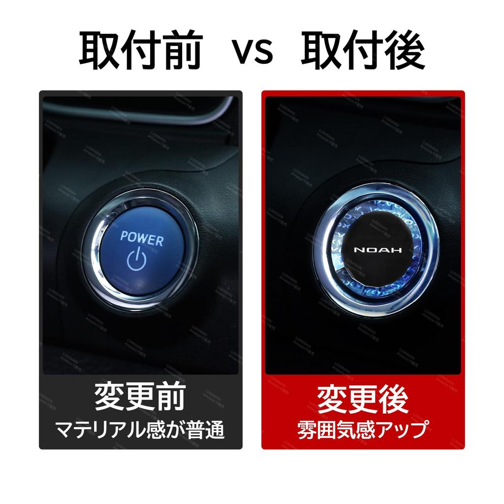 LUMIMAN Кнопка запуска двигателя автомобиля Toyota Noah 80 серии, Хрустальная крышка запуска двигателя, Старт