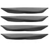 4pcs Front Bumper Air Knife Spoiler Modification Universal Diffuser PVC Paste TypeGlossy Black