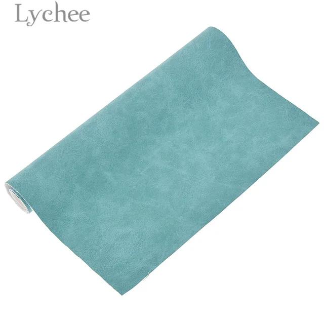 New Lychee Life 21x29cm A4 Faux Suede PU Leather Fabric For Garment Waterproof Synthetic Leather Fabric DIY Sewing Material