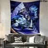 Cookie Run Kingdom Wall Tapestry Aesthetic Wall Hanging Printed Fabric Blanket Decorative Tapestries for Bedroom Living Room Home Decor
