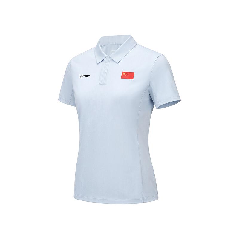 Li-Ning Серия Ultimate Glory Простая Высокоэластичная Удобная Облегающий крой Быстросохнущая Дышащая Короткий рукав Поло Женские топы APLW070-2