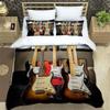 Fender Музыкальная гитара Мода 3D-печать Постельное белье Комплект постельного белья для двуспальной кровати Комплект постельного белья King Size Мягкое и удобное