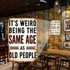 D Vintage Retro Wall Sign  Humorous Inspirational Rectangle Metal Plaque The Quirkiness of Old Age Perfect for Home