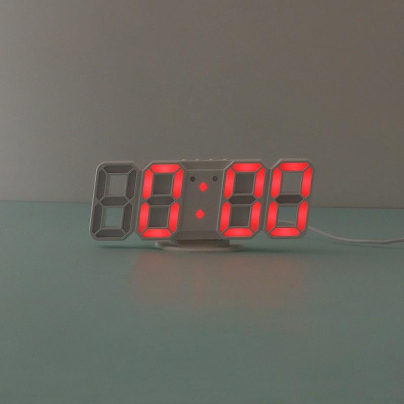 3D Умный Стерео LED Будильник с Голосовым Управлением - Настенные и Настольные Часы в Корейском Стиле