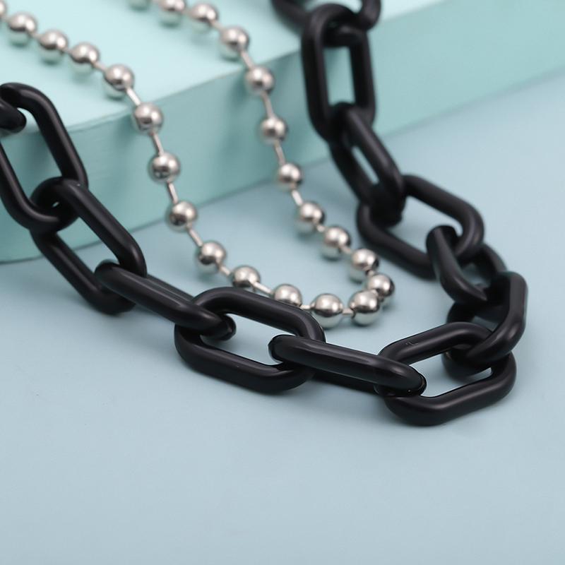 Двухслойный акриловый пояс в стиле панк-хип-хоп с цепочкой на талии, многослойные брюки, джинсовые украшения