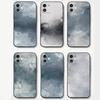 Трехцветный чехол для телефона сине-серо-белый для IPhone 17 Air 16 15 14 13 Pro Max 11 12 Черный силиконовый чехол