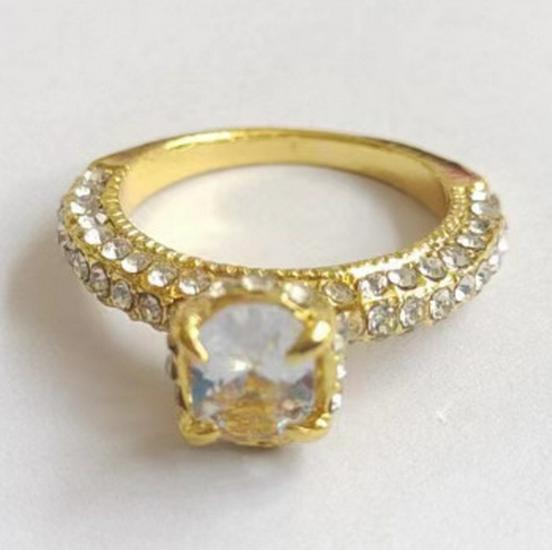 Круглое кольцо Weiya с инкрустацией цирконием — классические ювелирные изделия в европейском и американском стиле