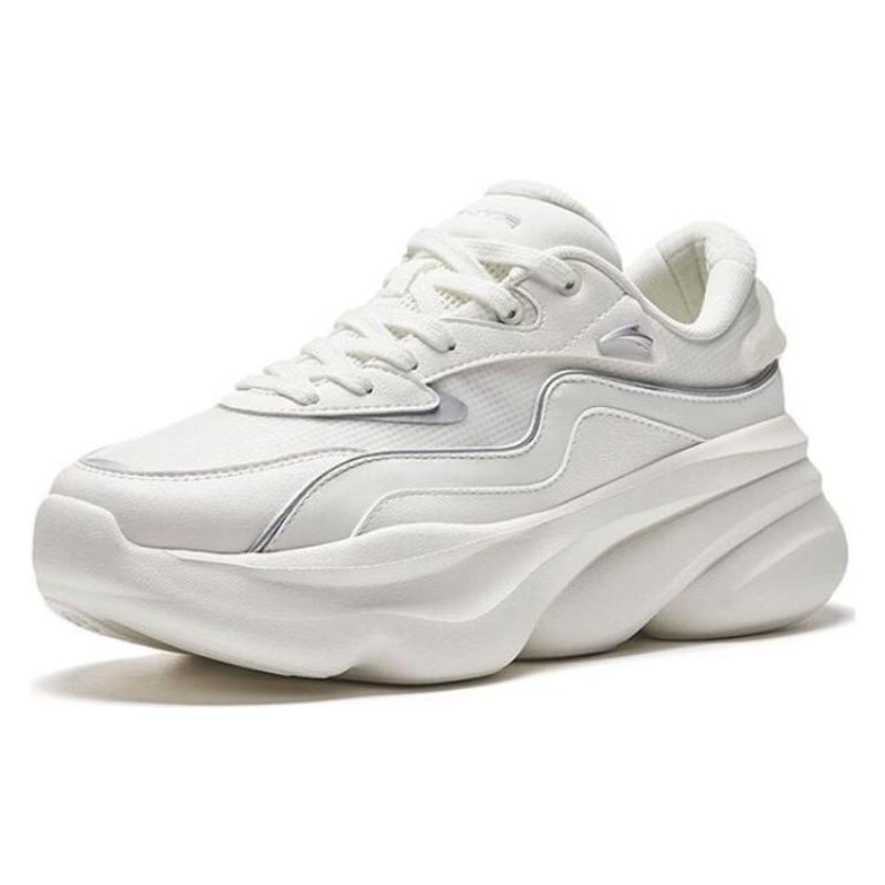 Anta Meow Shoes 3 Нескользящие Износостойкие Низкие Кроссовки на Толстой Подошве Женские Белые Кроссовки 922338888-1