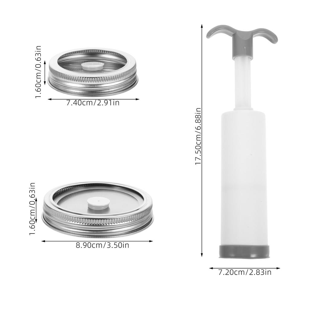 Банка с крышкой для вакуумного хранения с широким горлышком Комплект вакуумного запайщика Банки для консервирования Металлическая крышка-заглушка Контейнер для хранения