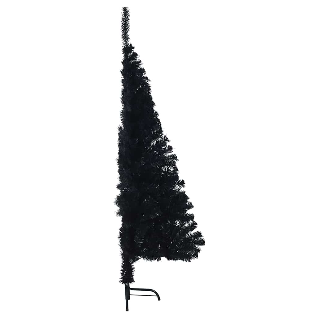 Artificial Pre lit Christmas Tree in Black 150 cm PVC