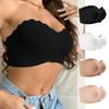 Non Marking Front Button Underwear Anti Slip Strapless Strapless Strapless Women's Gathering Bra