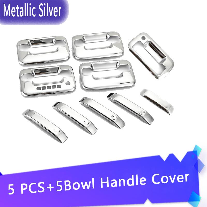 Для Ford F-150 Lobo MK11 P221 2004 2005 2006 2007 2008 хромированная накладка на дверную ручку автомобиля, комплект из 10 шт., хромированный стиль