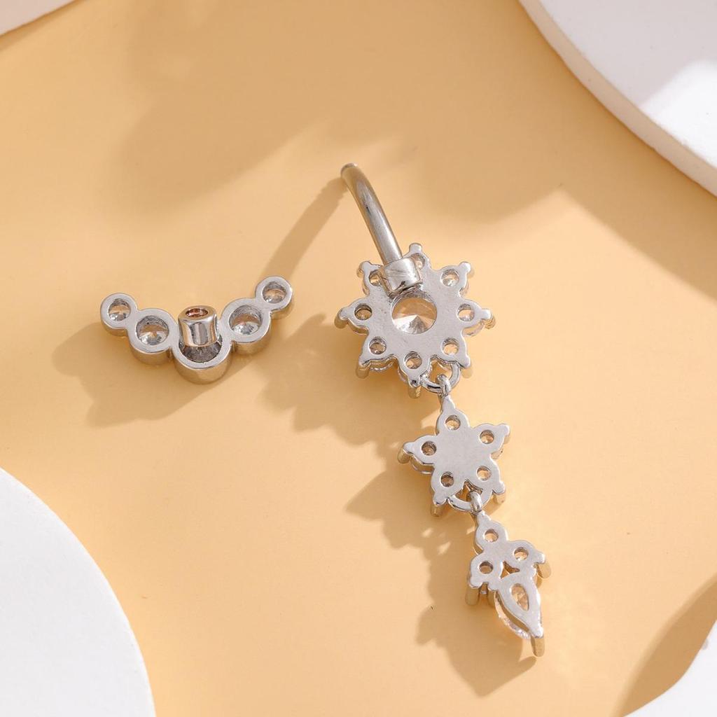 23 Циркониевое кольцо для пирсинга пупка - Украшения для пирсинга тела