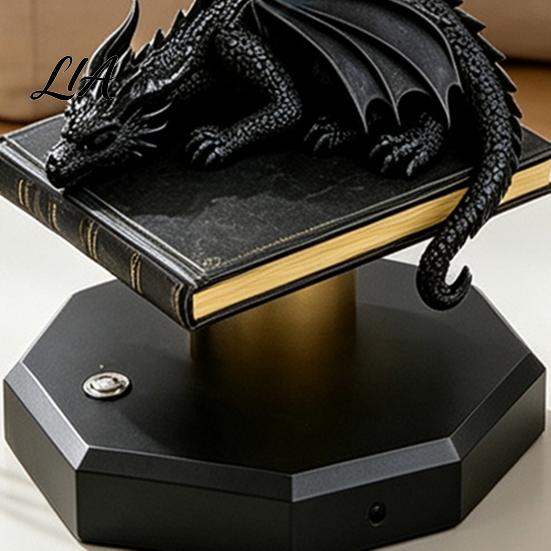 Decorative Night Lamp Dragon Book Lamp, 3D Printed Bedside Light, Fantasy USB Powered LED Desk for Home Bedroom Decor