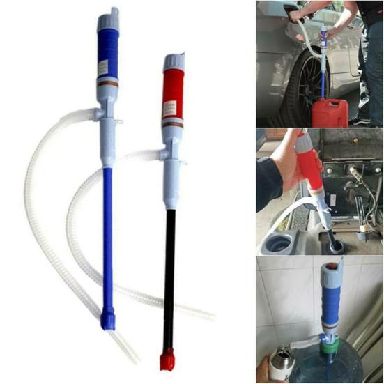 Portable Car Water Liquid Transfer Pump Hand Manual Gas Oil Siphon Hose Tool