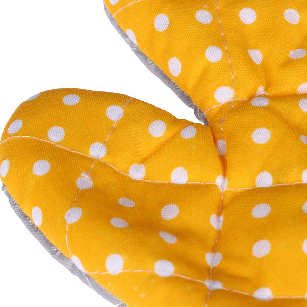 Heat Resistant Anti Hot Baking Tool Dot Mitts Thick Oven Gloves Microwave Insulation Cotton