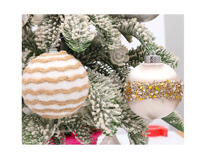 Набор рождественских шаров из расписного шелка 8 см - 9 шт.