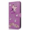 Applicable to iPhone17ProMax colorful butterfly diamond mobile phone case Apple 16 leather case glitter butterfly point diamond protective case