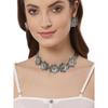 Shining Diva Fashion Latest Stylish Traditional Oxidised Silver Necklace Jewellery Set for Women